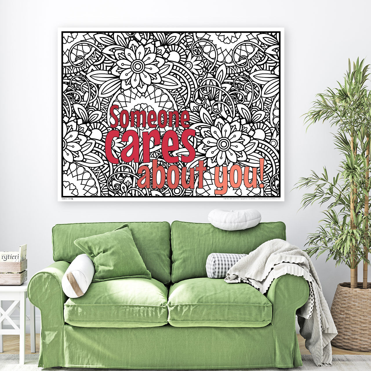 Someone Cares About You Personalized Giant Coloring Poster 46"x60"