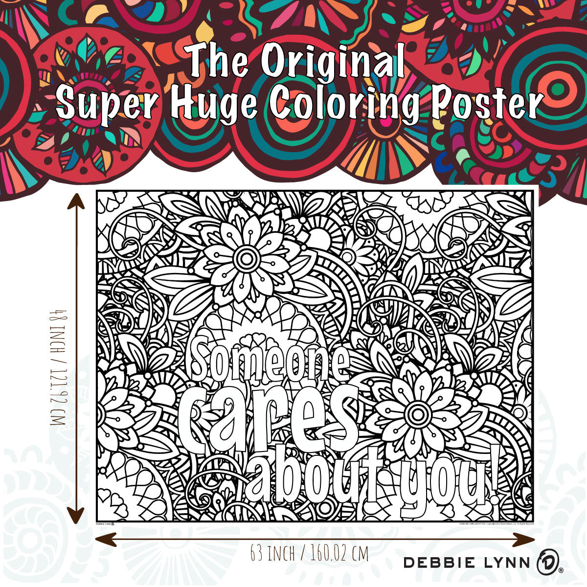 Someone Cares About You Personalized Giant Coloring Poster 46"x60"