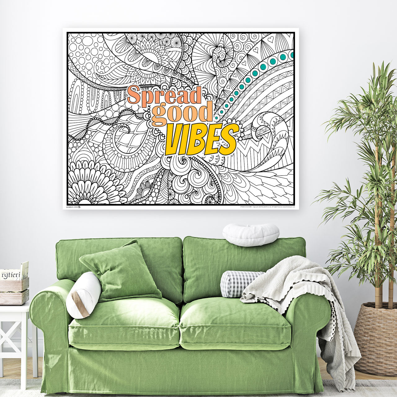 Spread Good Vibes Personalized Giant Coloring Poster 46"x60"