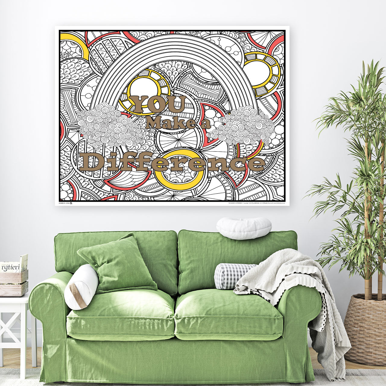 You Make a Difference Rainbow Giant Coloring Poster 46x60"