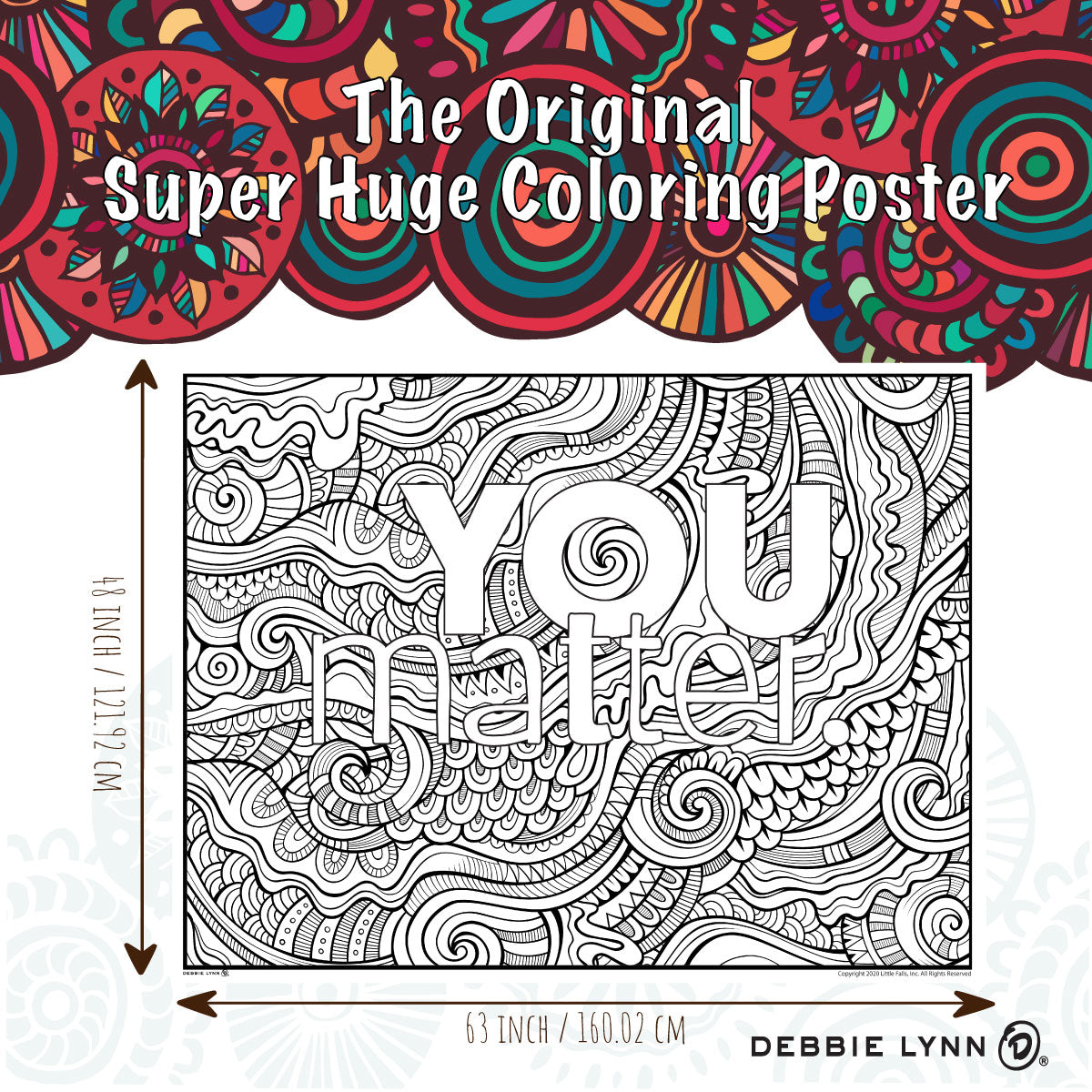 You Matter Personalized Giant Coloring Poster 46"x60"