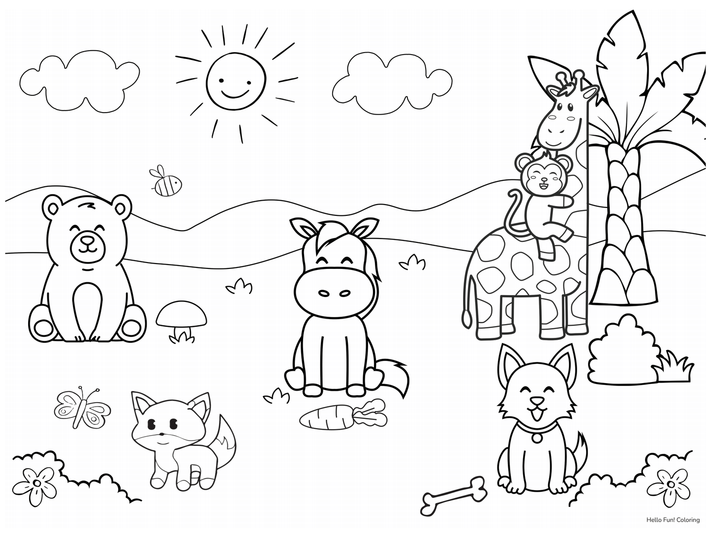 Animal Friends Silicone Coloring Mat