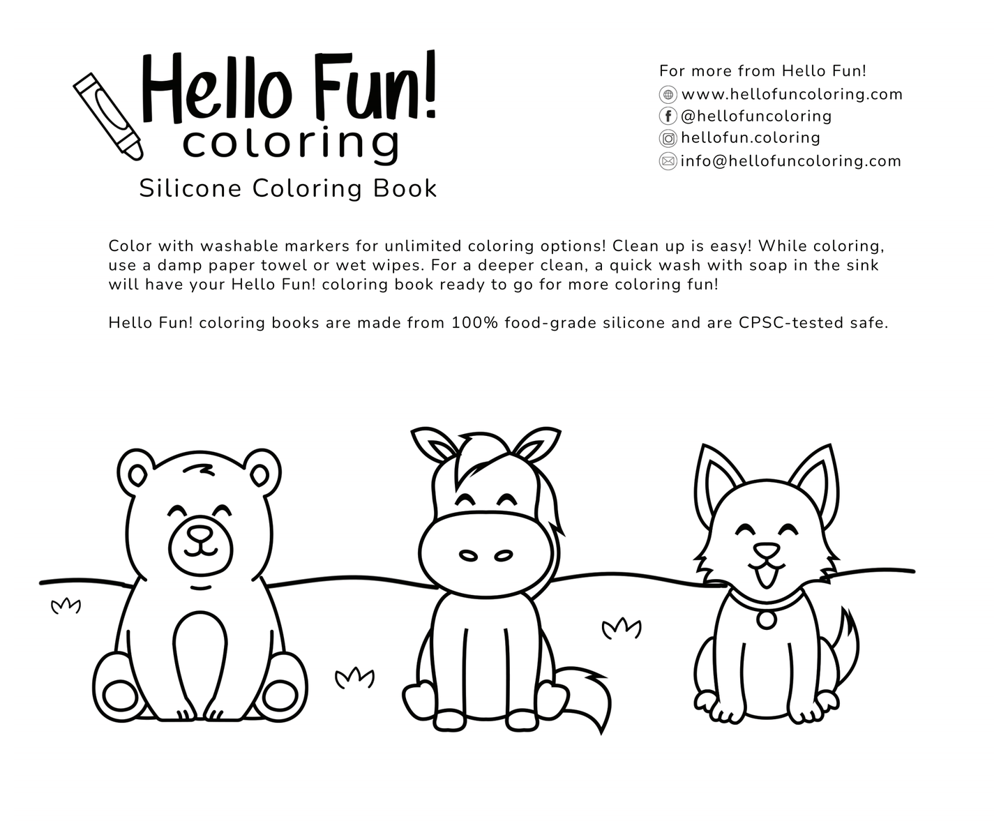 Kids Imagination Reusable Coloring Book