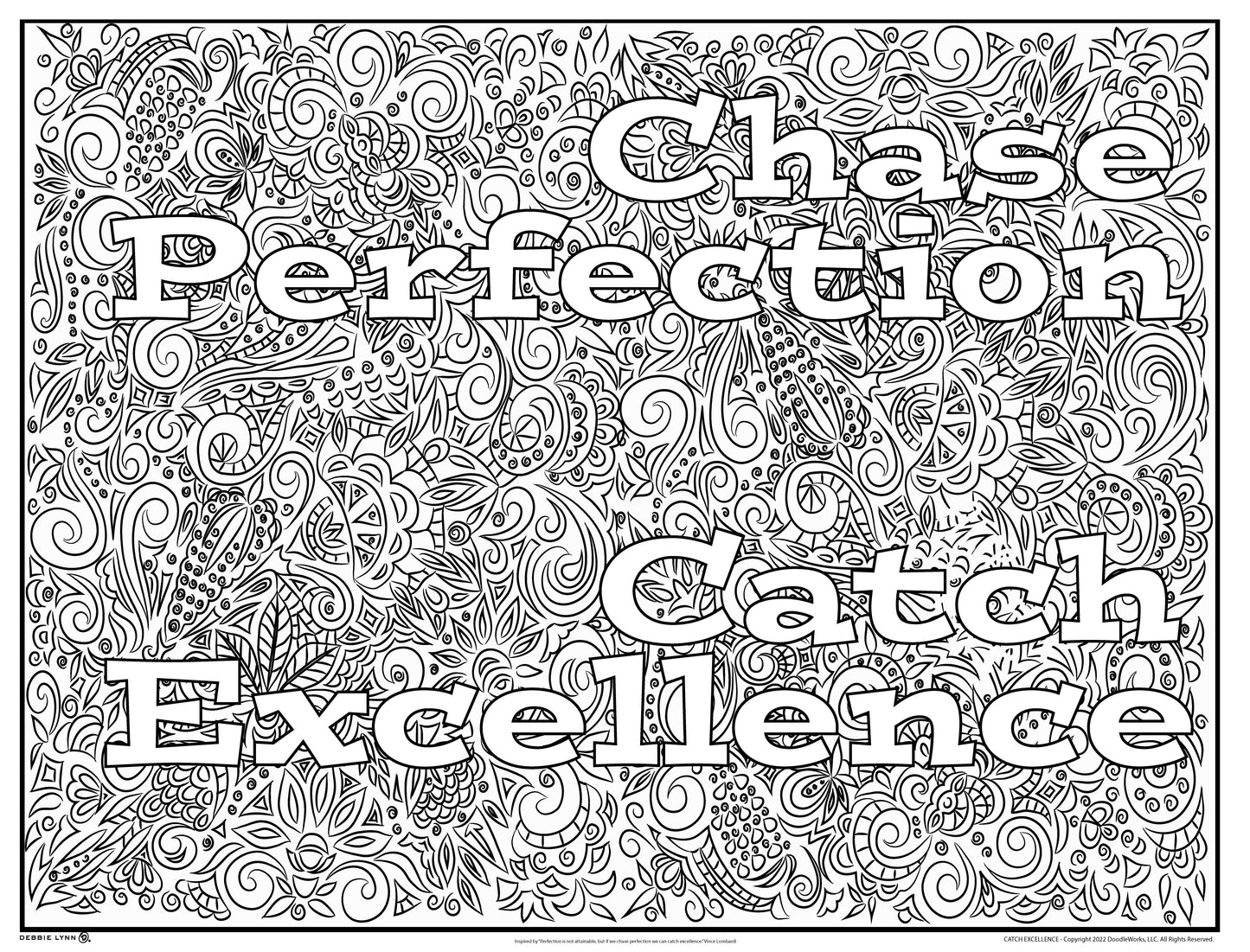 Debbie Lynn Rolled Coloring Posters 18x24 inches | Choose from 30+ Designs