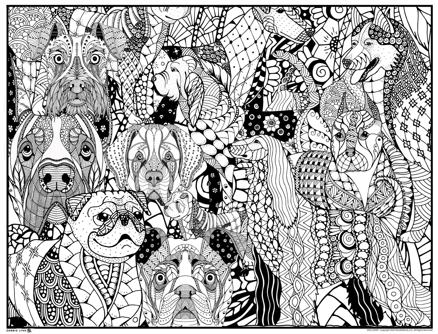 Debbie Lynn Rolled Coloring Posters 36x48 inches | Choose from 40+ Designs