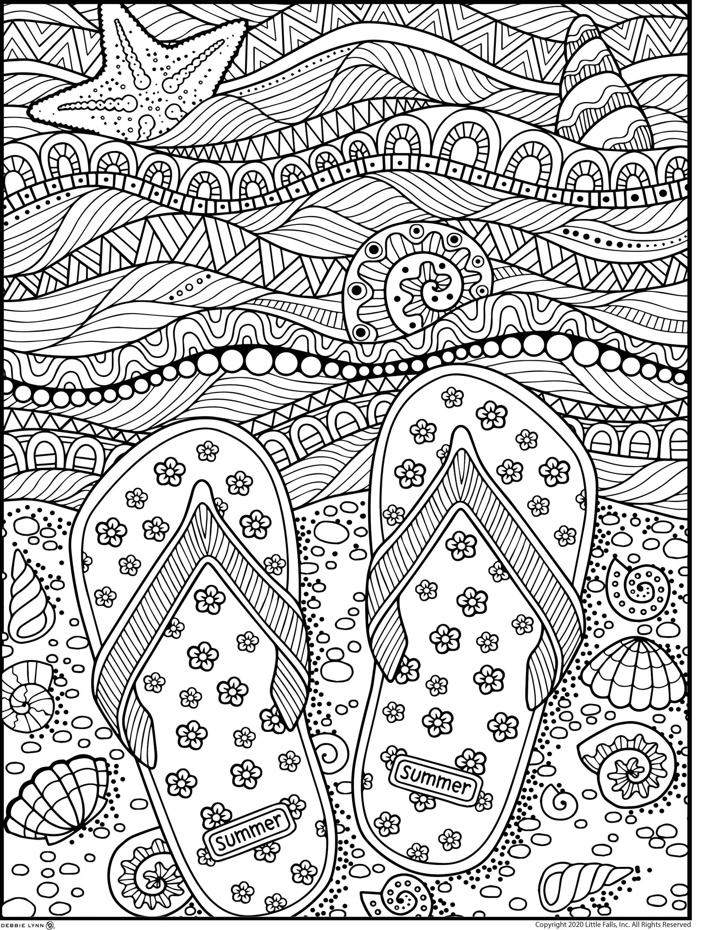 Summer Coloring EBook 30 Pages