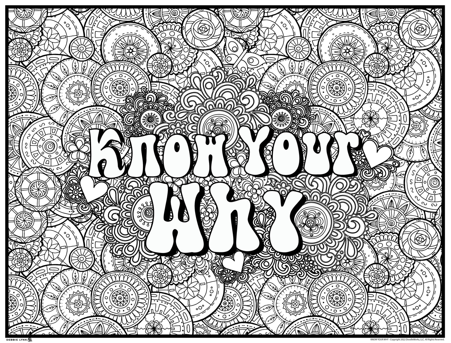 Debbie Lynn Rolled Coloring Posters 18x24 inches | Choose from 30+ Designs