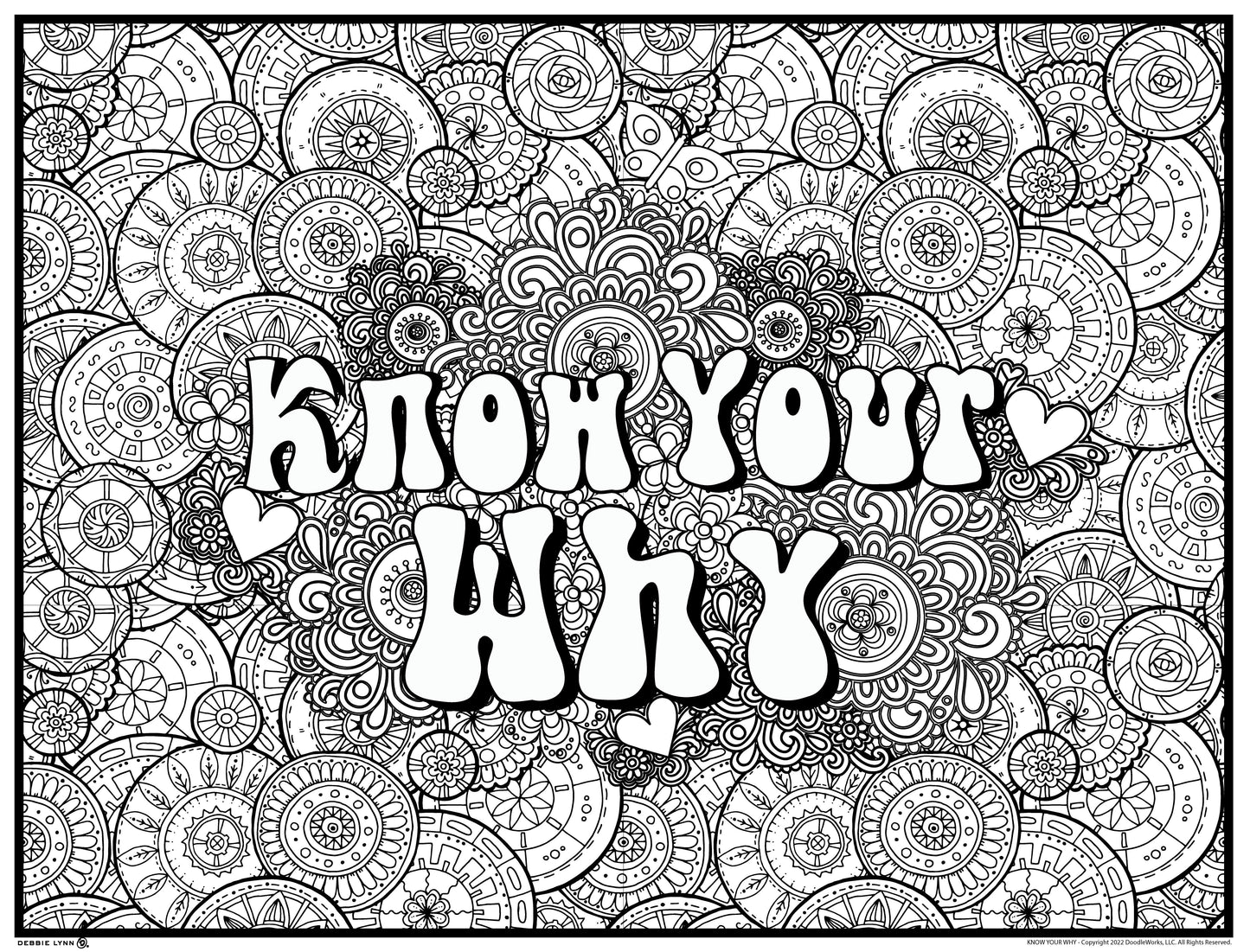 Debbie Lynn Rolled Coloring Posters 24x36 inches | Choose from 40+ Designs