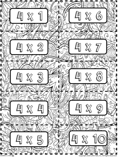 Downloadable Doodle FLASH CARDS (+,-,x,÷)