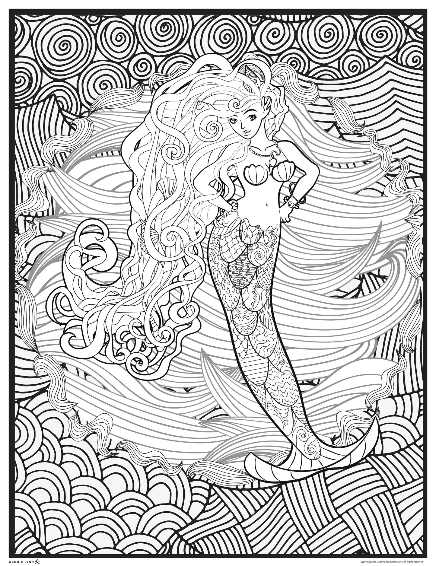 Mermaid Coloring eBook