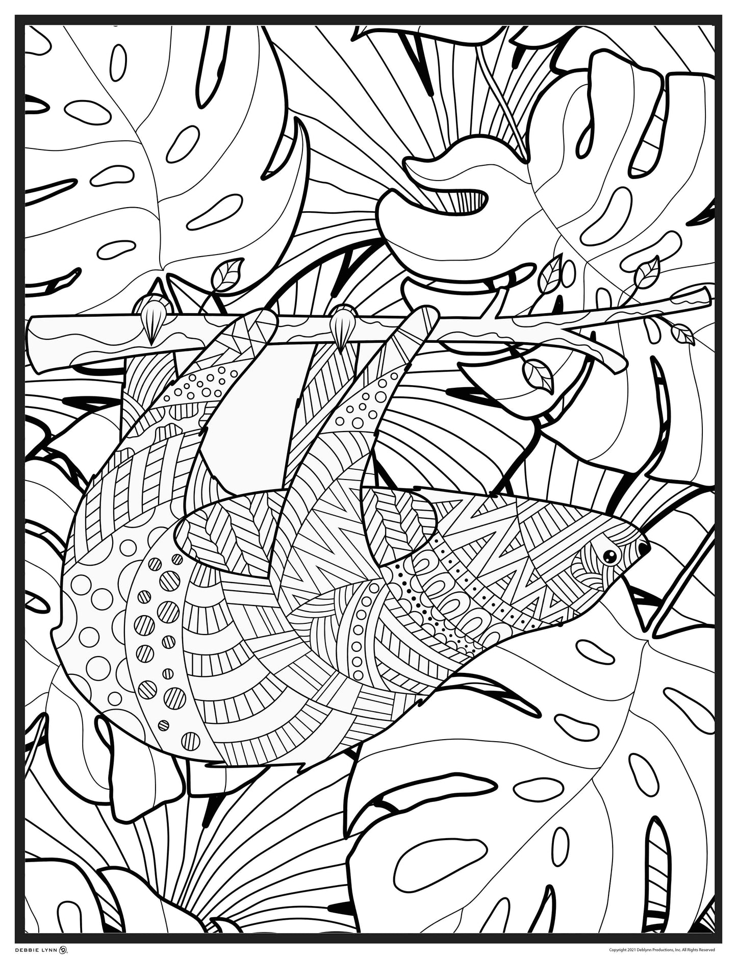 Sloth Coloring EBook