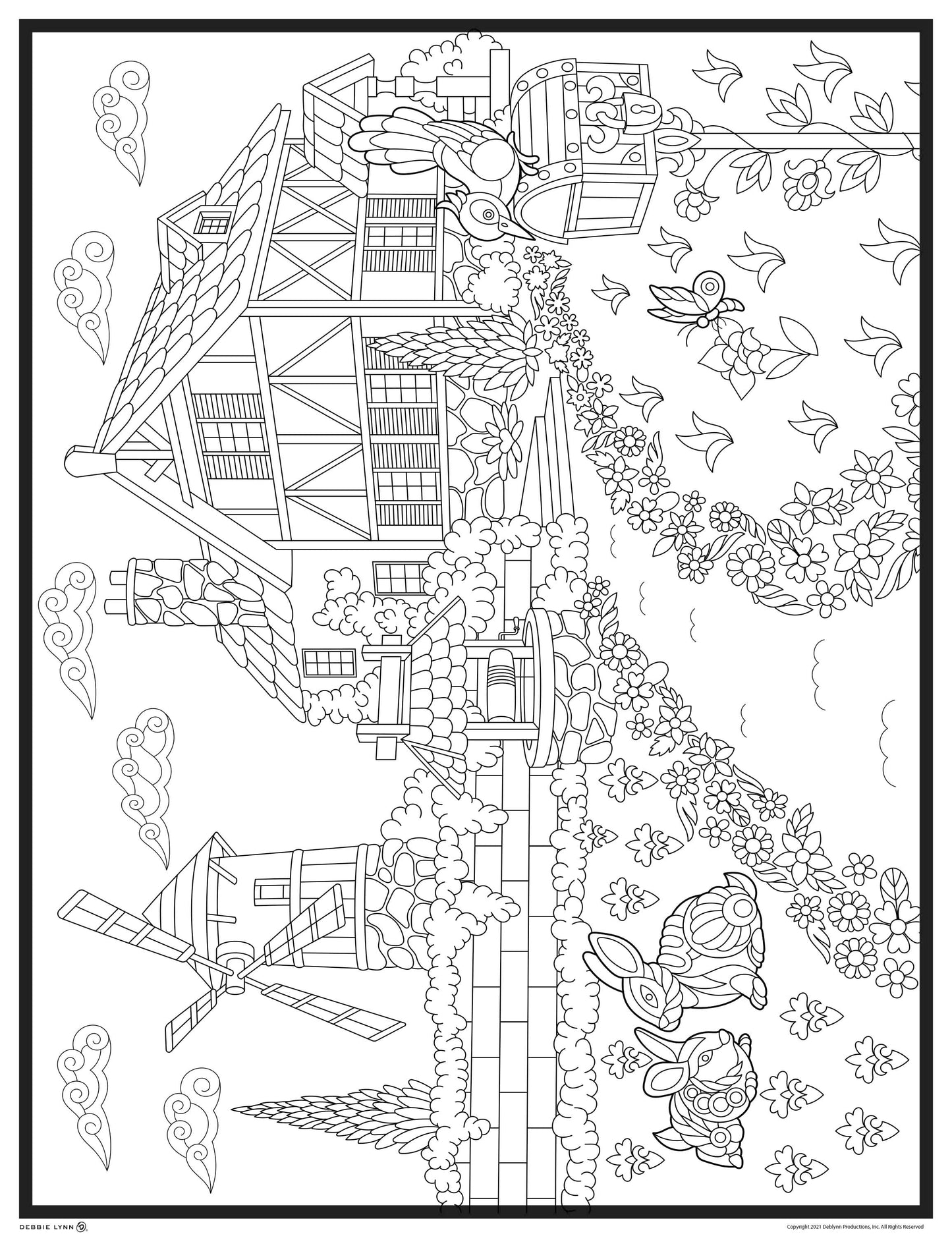 Spring Coloring EBook 30-pages