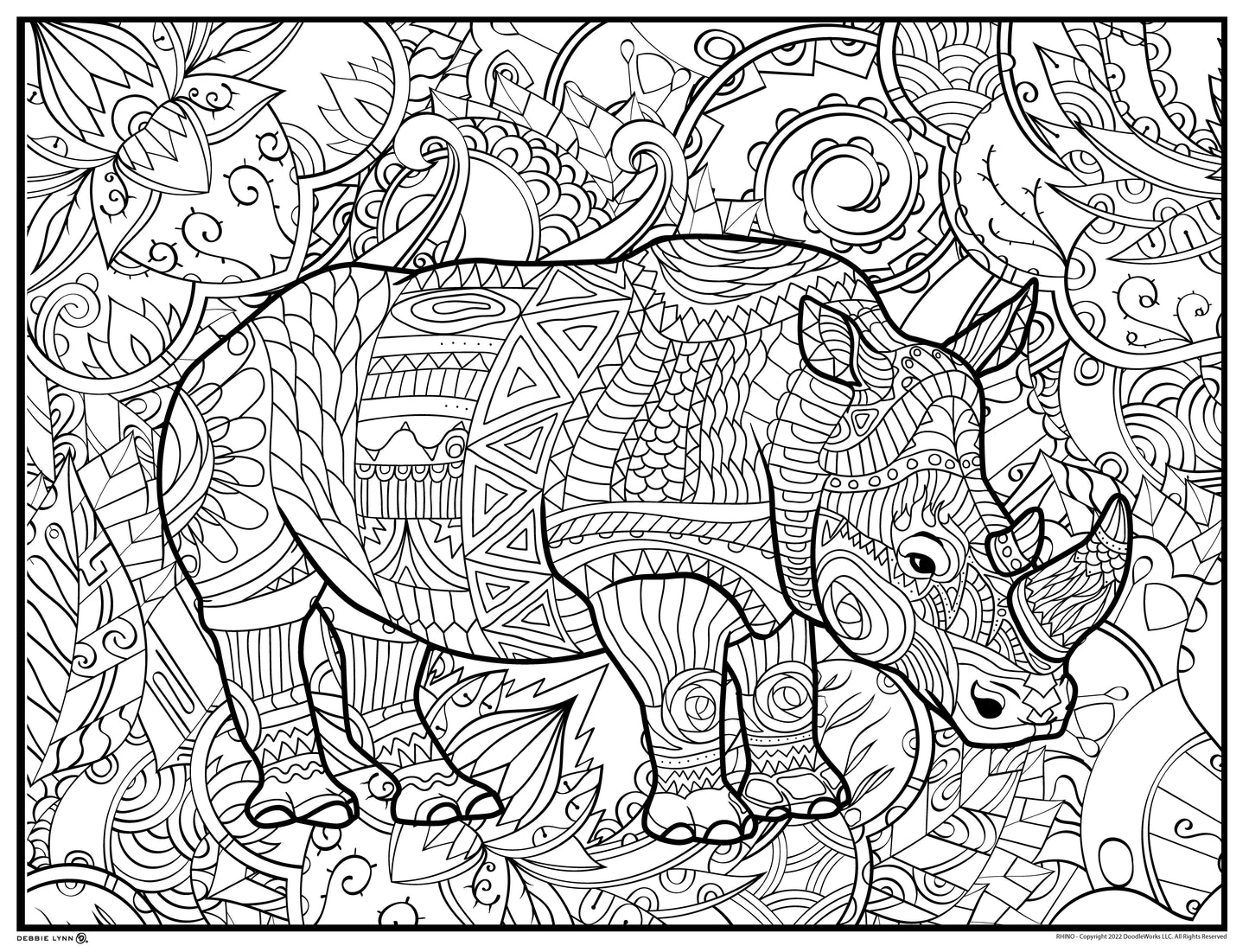 Debbie Lynn Rolled Coloring Posters 18x24 inches | Choose from 30+ Designs