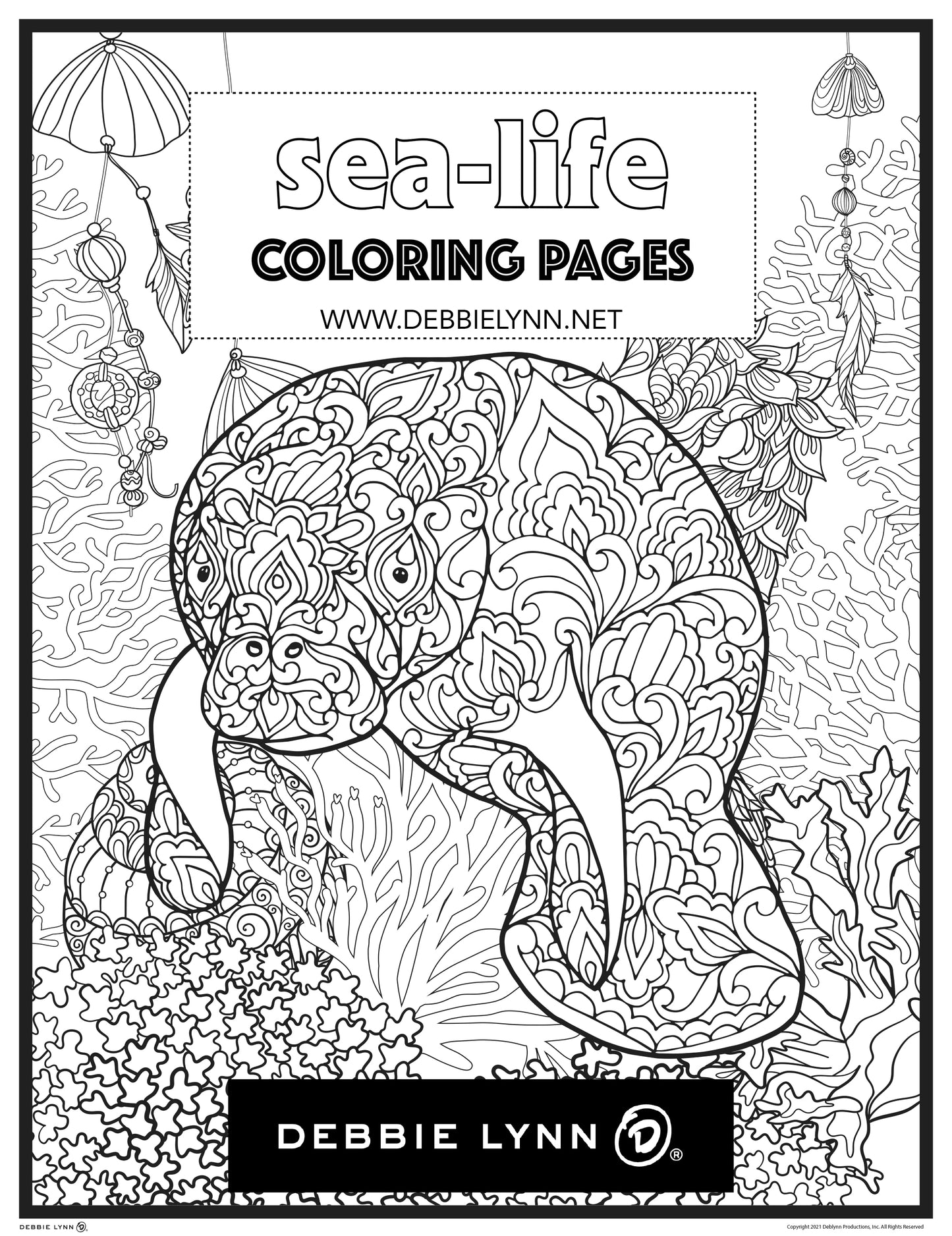 Sea-Life Downloadable Coloring EBook