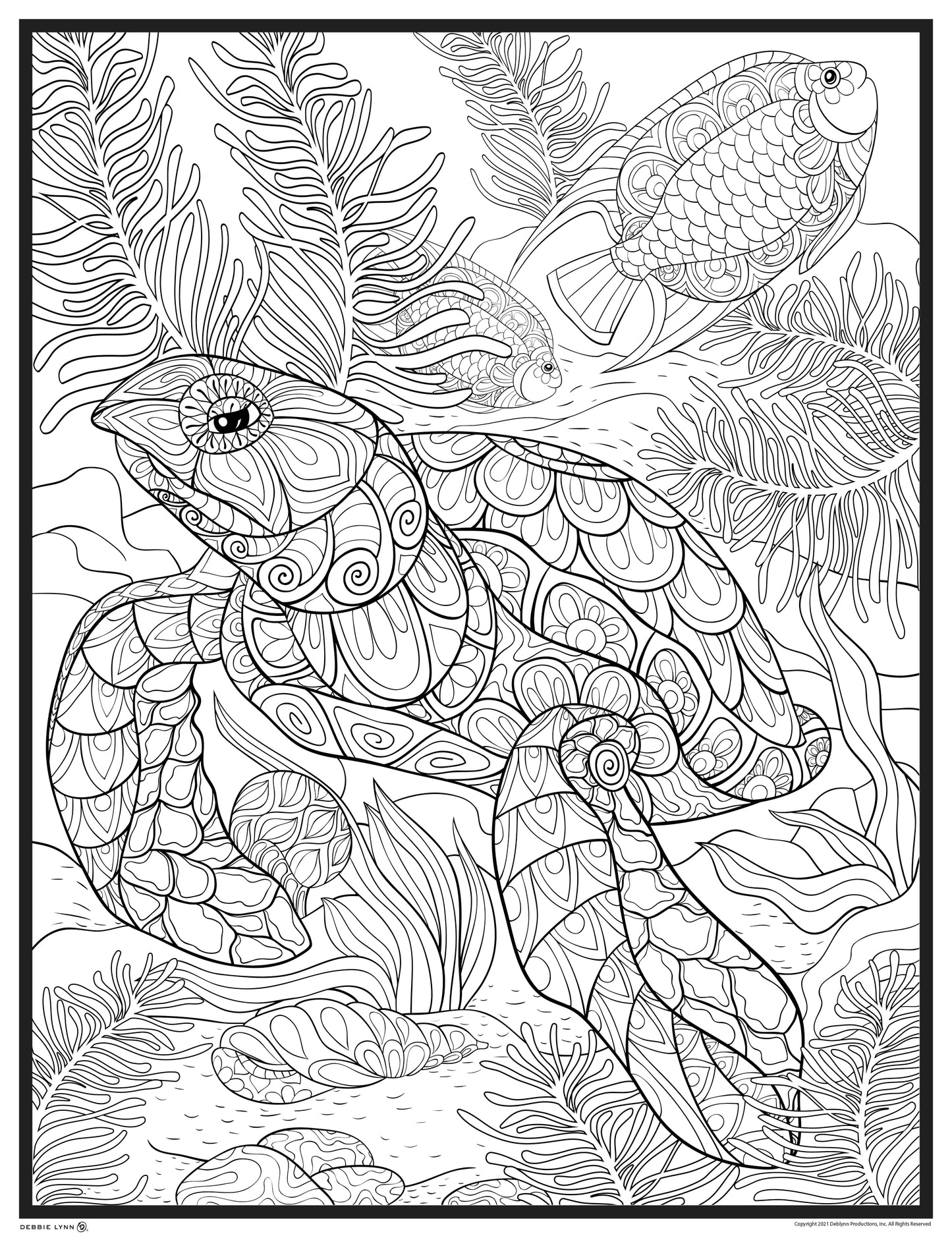 Sea-Life Downloadable Coloring EBook