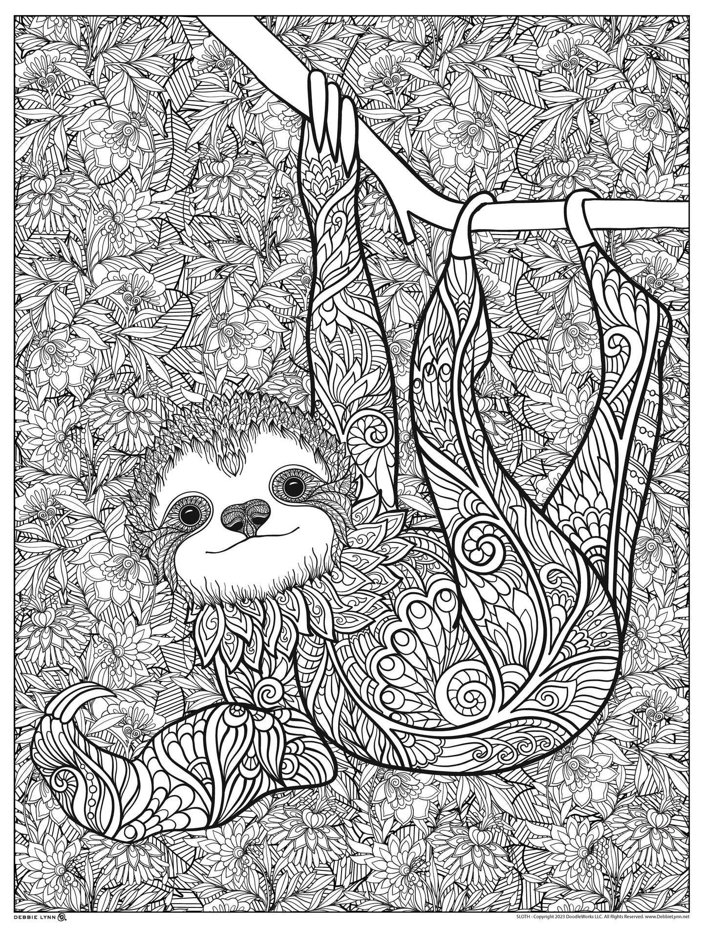 Debbie Lynn Rolled Coloring Posters 18x24 inches | Choose from 30+ Designs