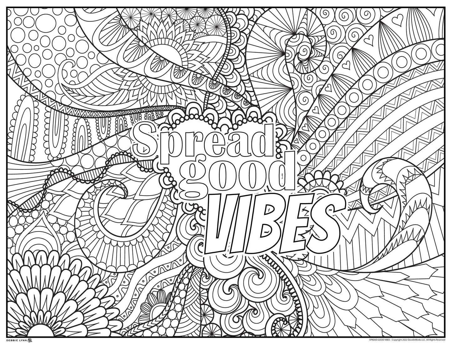 Debbie Lynn Rolled Coloring Posters 18x24 inches | Choose from 30 Designs