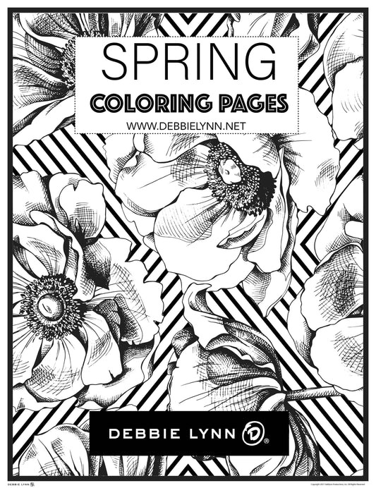 Spring Coloring EBook 30-pages