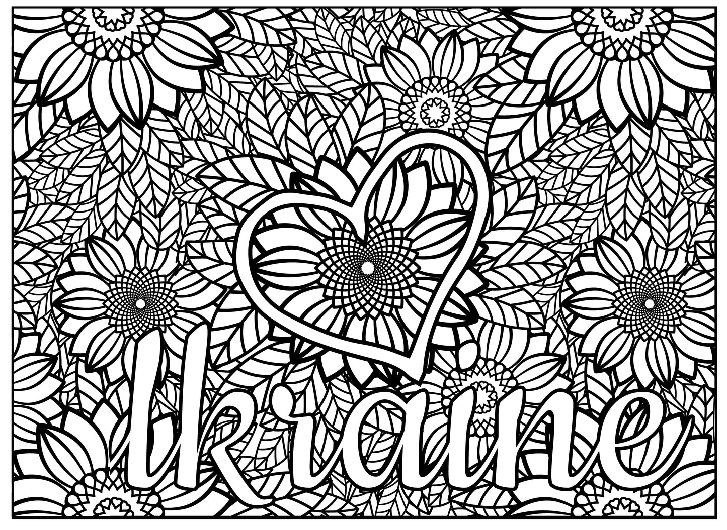 Love Ukraine Coloring Pages