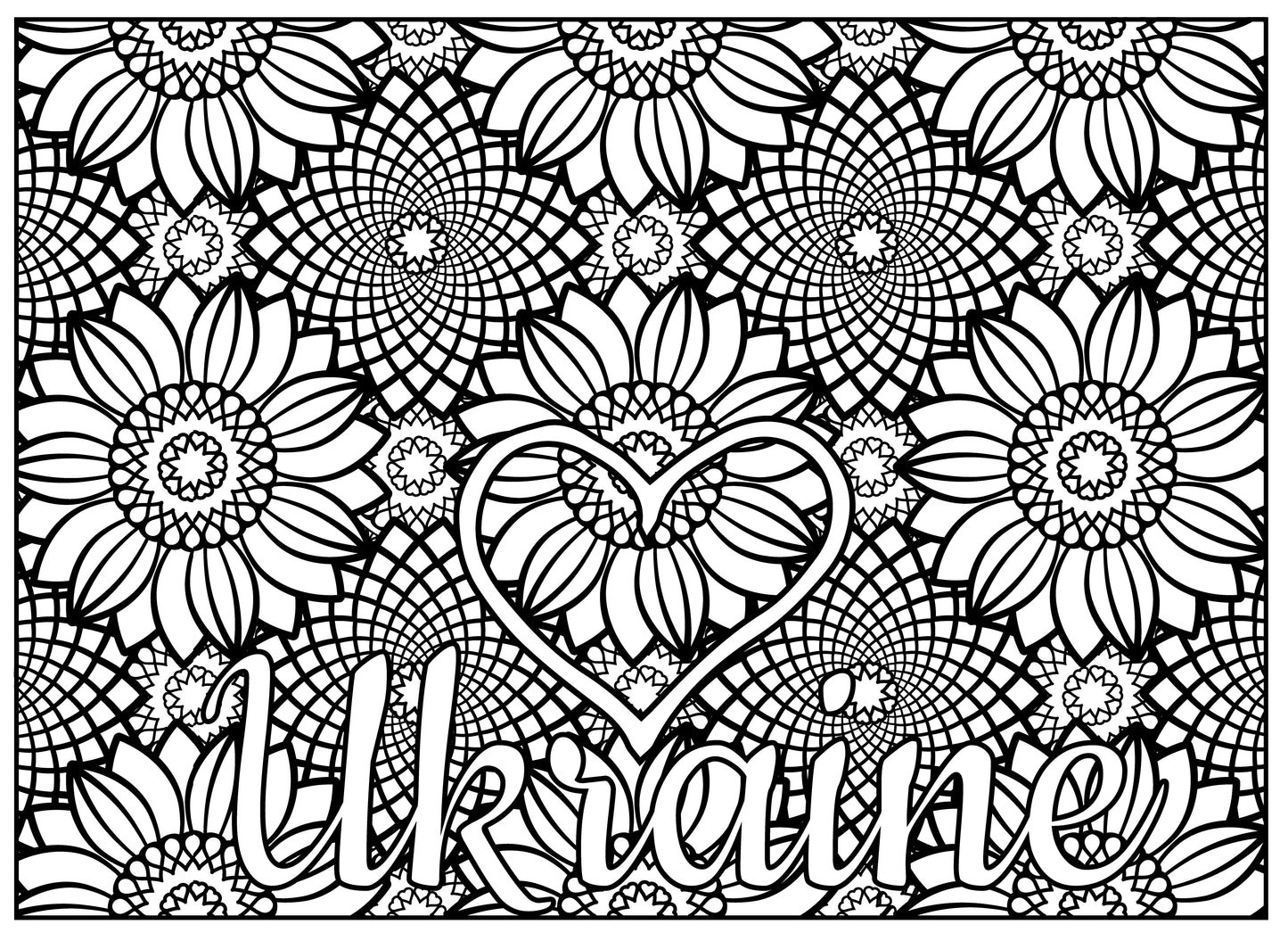 Love Ukraine Coloring Pages