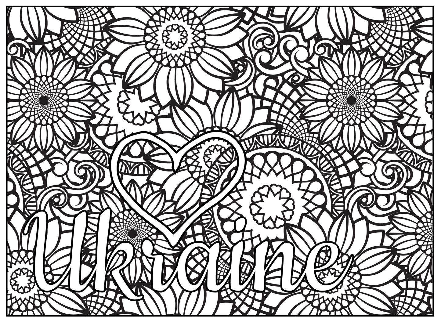 Love Ukraine Coloring Pages