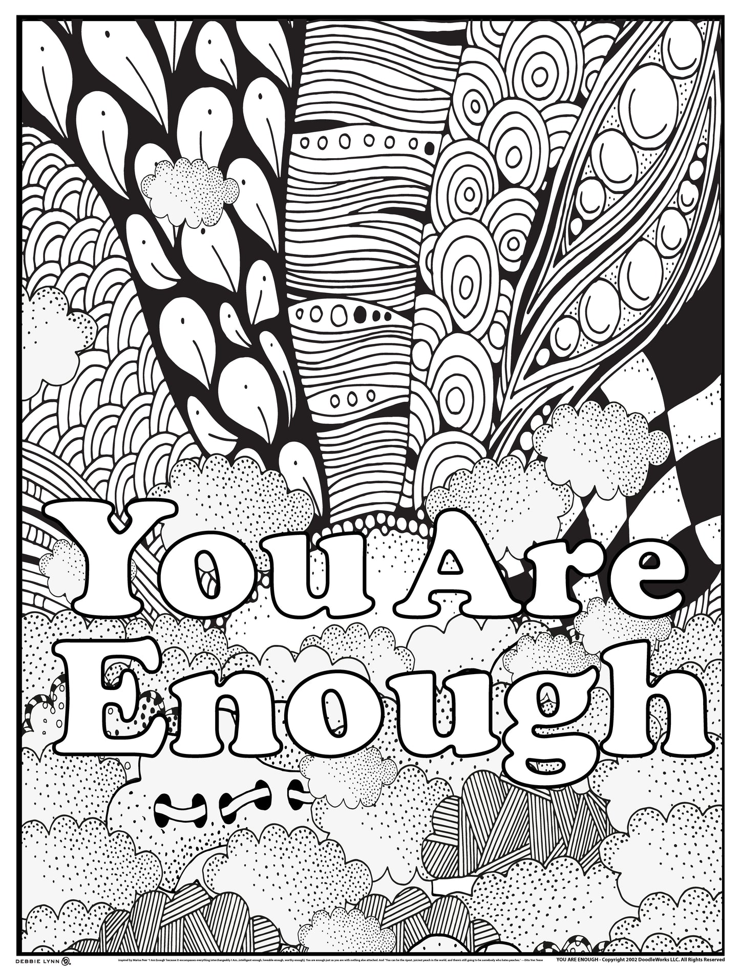 Debbie Lynn Rolled Coloring Posters 18x24 inches | Choose from 30+ Designs