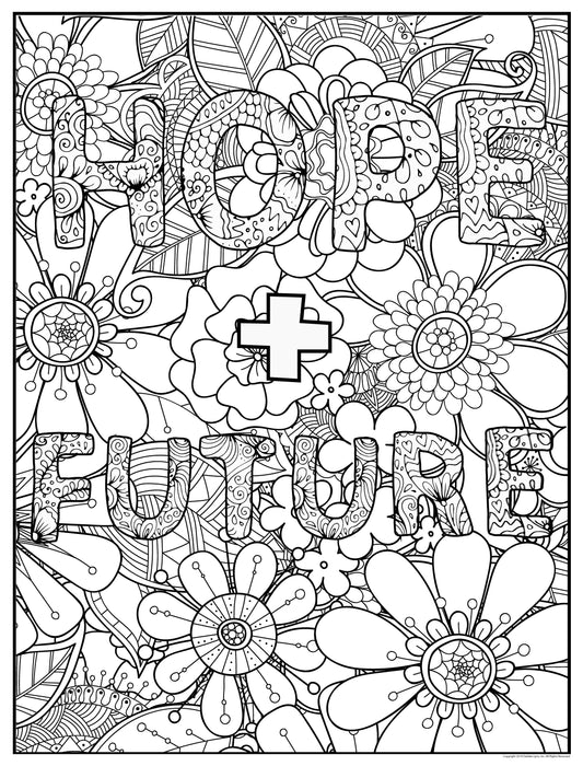 Hope for the Future Personalized Giant Coloring Poster 46" x 60"