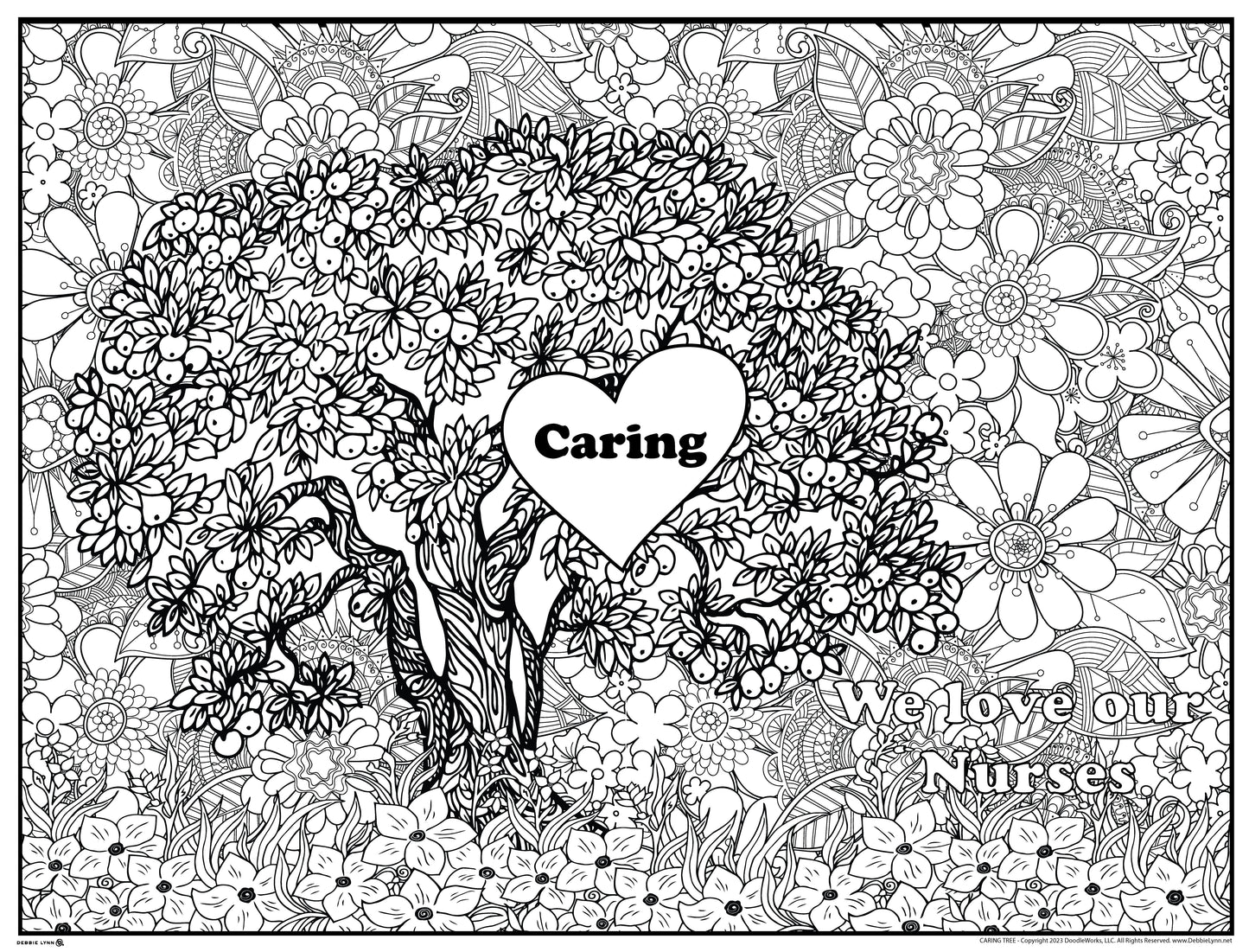 Caring Tree Personalized Giant Coloring Poster 46" x 60"