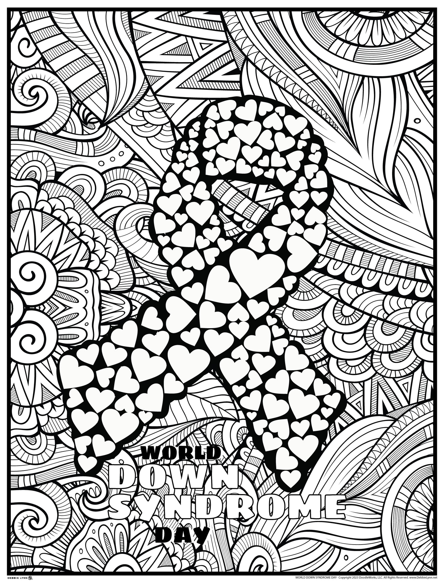 Down Syndrome Day Personalized Giant Coloring Poster 46" x 60"