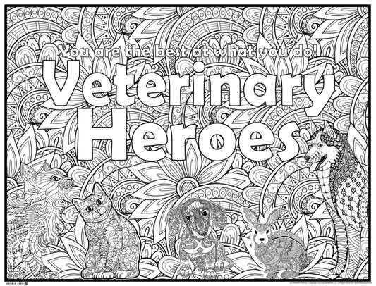 Veterinary Heroes Personalized Giant Coloring Poster 46" x 60"