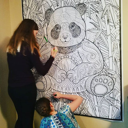 Panda Personalized Giant Coloring Poster 46"x60"