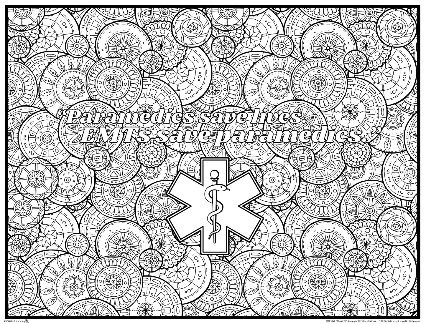 EMTs Save Paramedics Personalized Giant Coloring Poster 46" x 60"