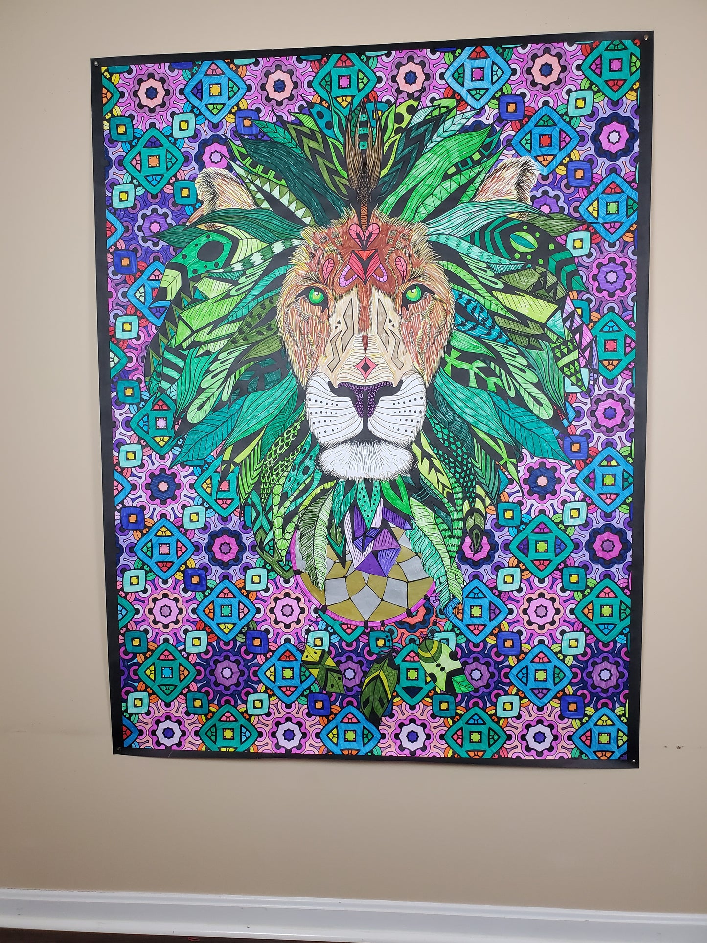 Lion Personalized Giant Coloring Poster 46"x60"