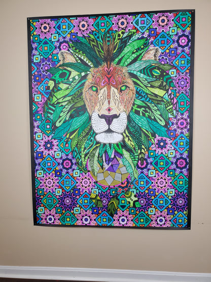 Lion Personalized Giant Coloring Poster 46"x60"