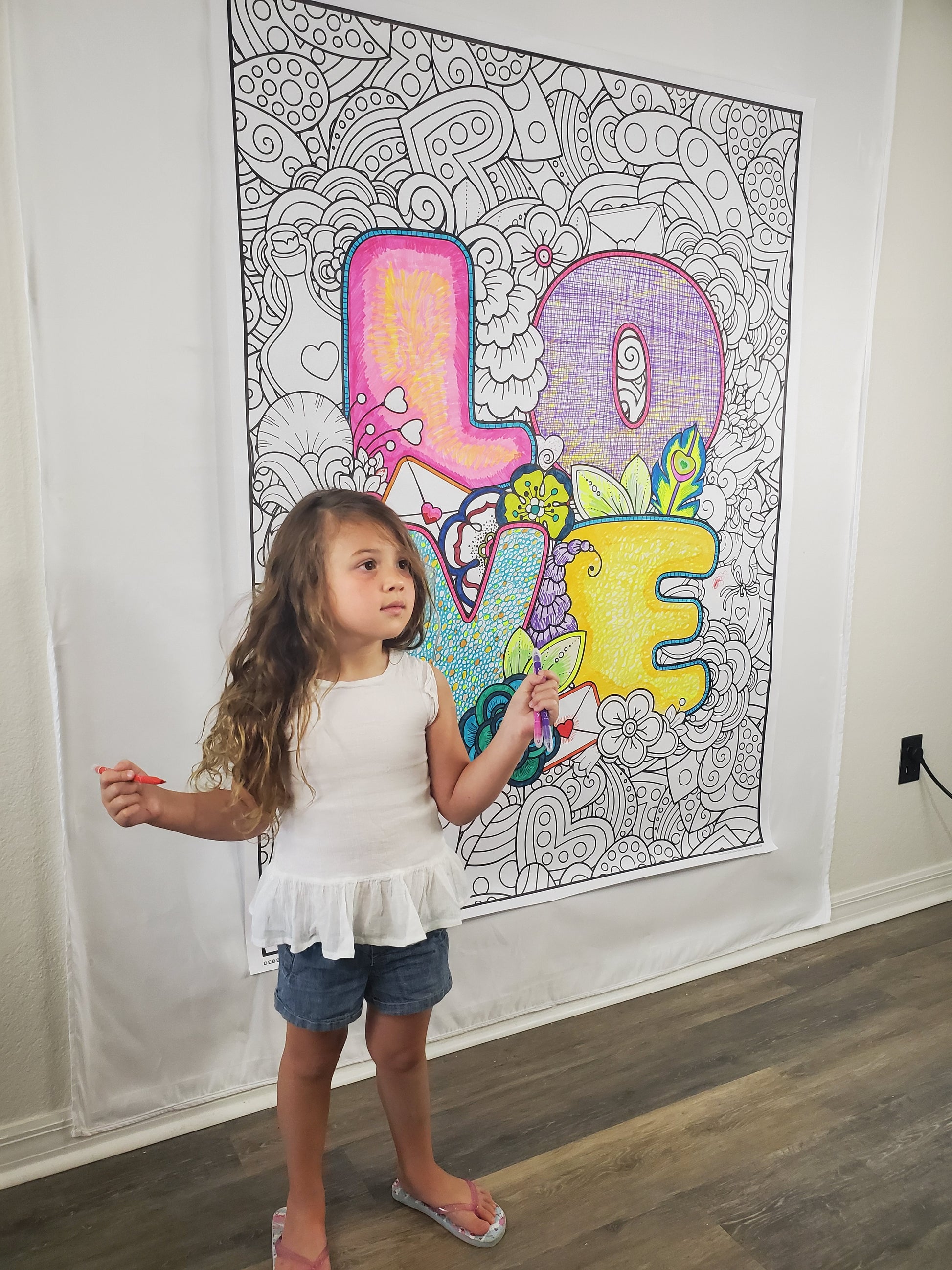 I Am What I Think About Personalized Giant Coloring Poster 48x63