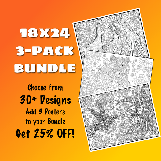 18x24 inch 3-Pack | Choose ONE from EACH Drop Down