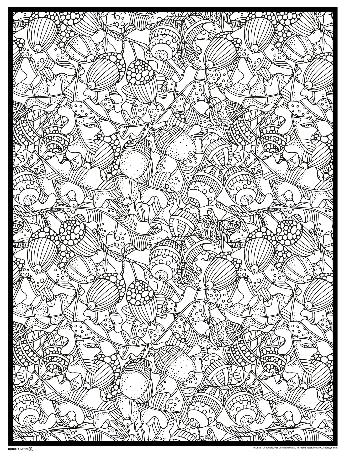Acorns Personalized Giant Coloring Poster 46"x60"