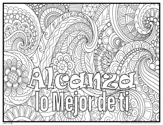 Alcanza lo Mejor de it Personalized Giant Coloring Poster