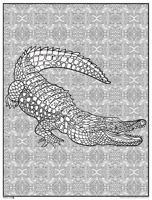 Alligator Personalized Giant Coloring Poster 46"x60"