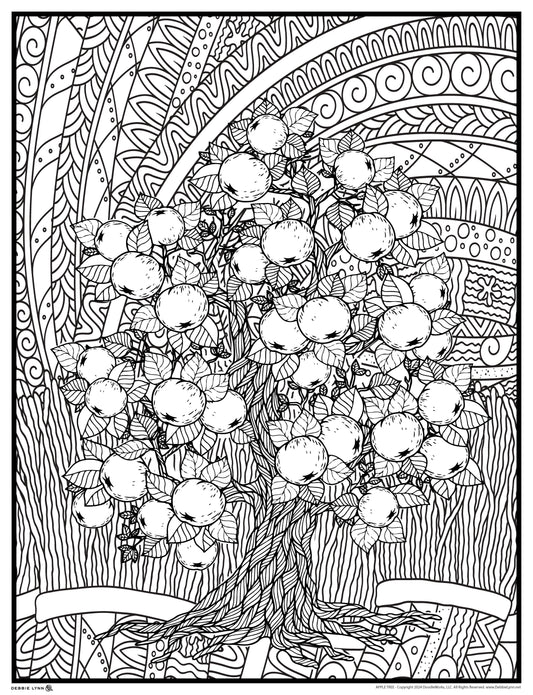 Apple Tree Personalized Giant Coloring Poster 46"x60"