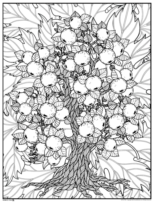Apple Tree Personalized Giant Coloring Poster 46"x60"