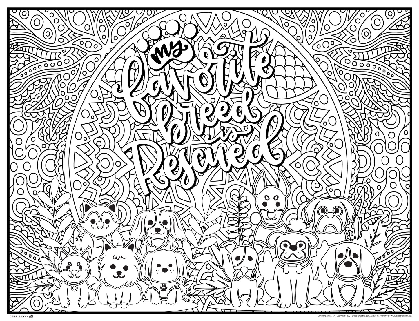 Animal Shelter Giant Coloring Poster 46"x60"