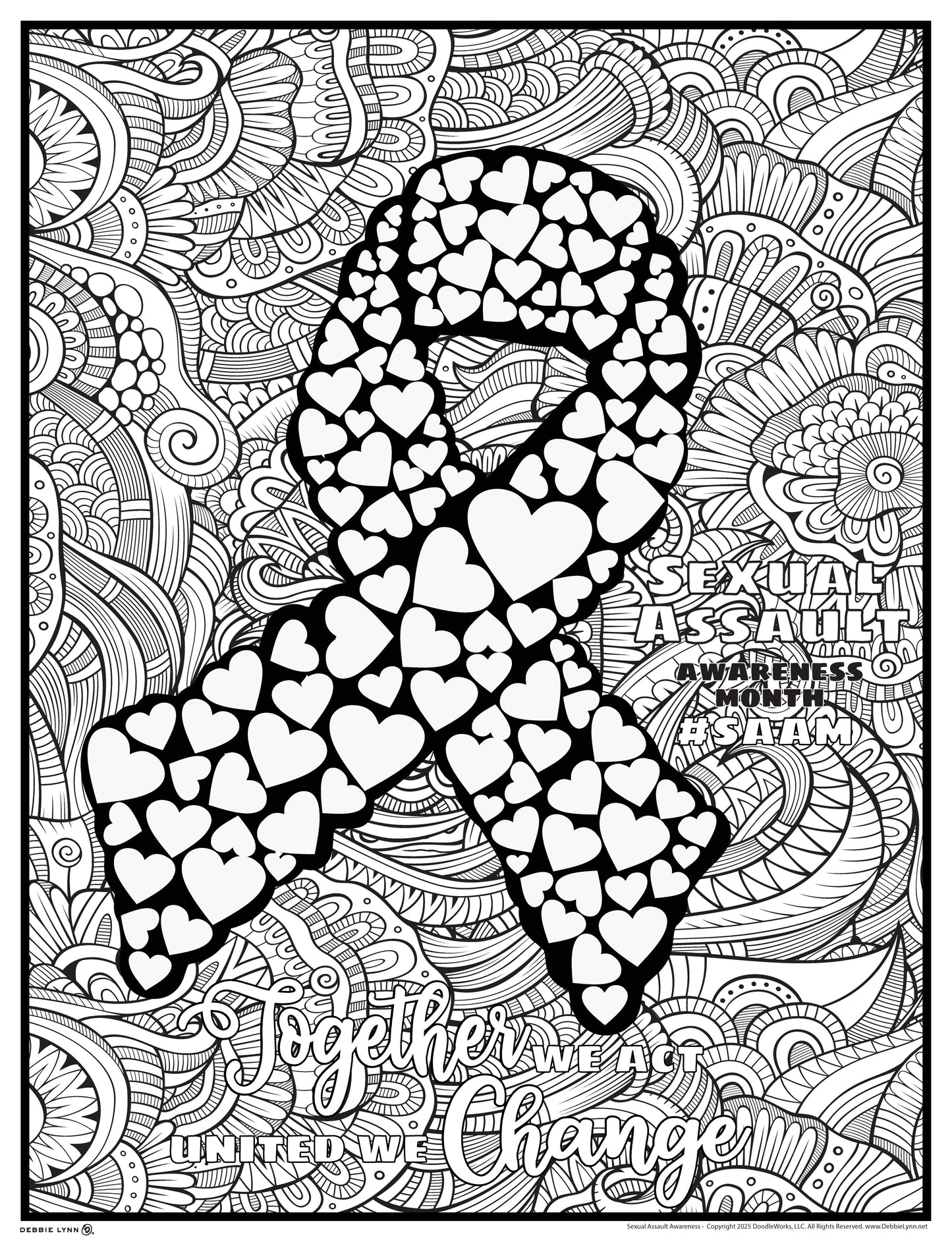 Assault Awareness Giant Coloring Poster 46x60"