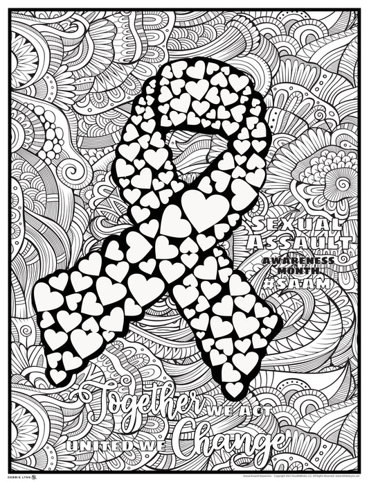 Assault Awareness Giant Coloring Poster 46x60"