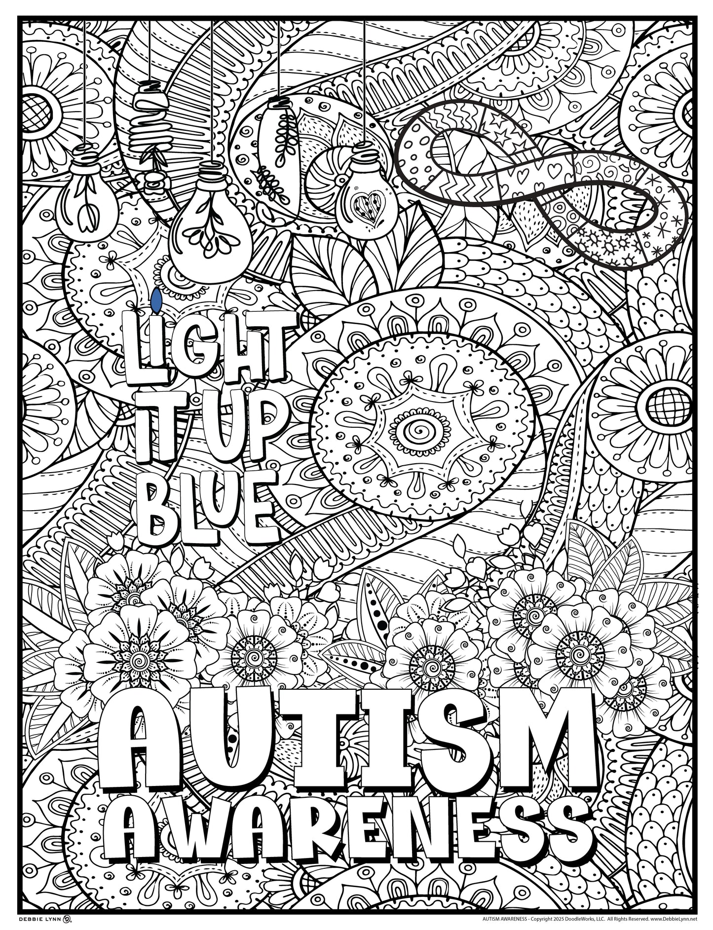 Autism Awareness Giant Coloring Poster 46x60"