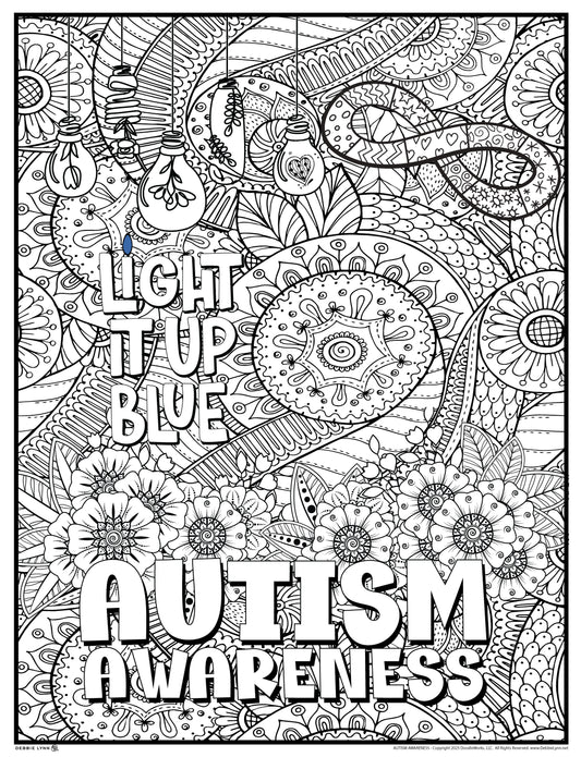 Autism Awareness Giant Coloring Poster 46x60"