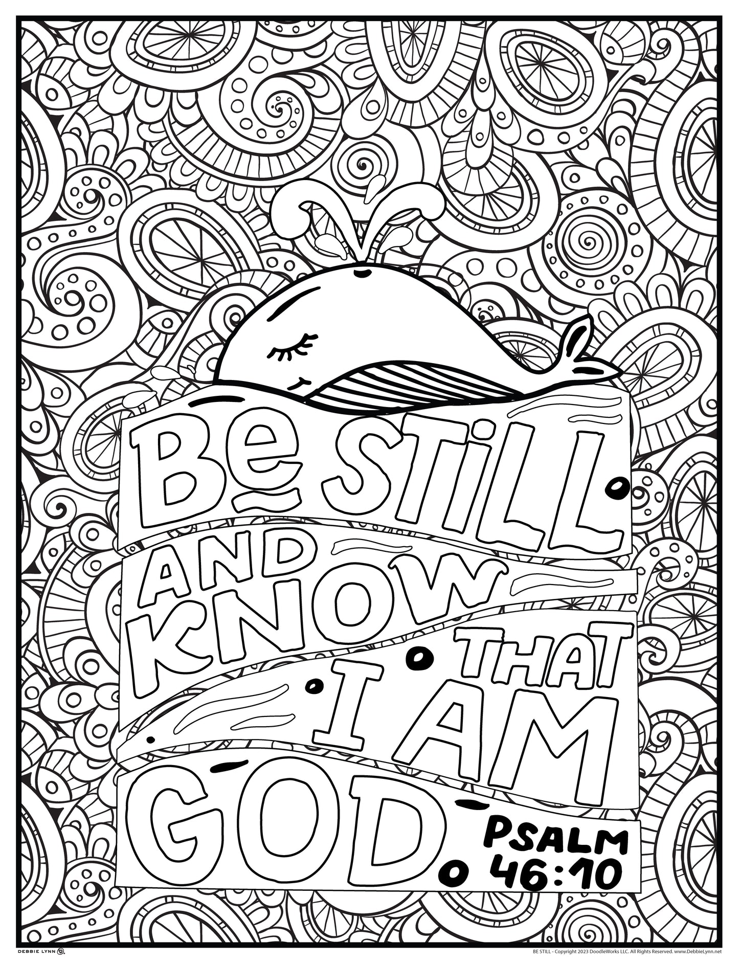 Be Still - Faith Personalized Giant Coloring Poster 46"x60"