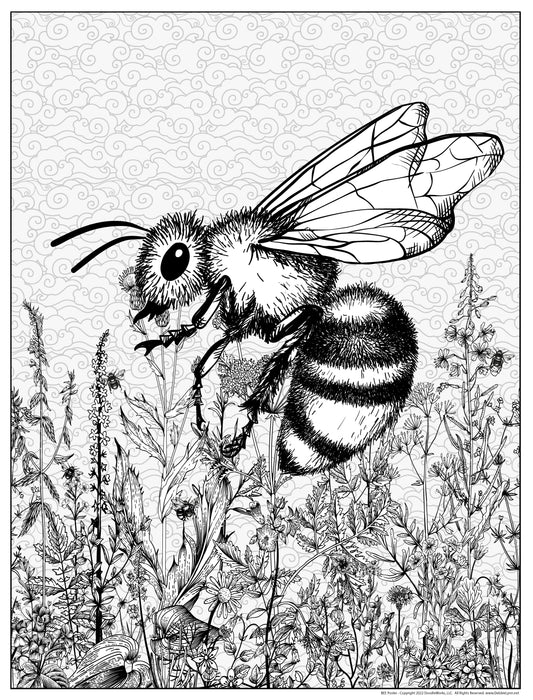 Bee Personalized Giant Coloring Poster 46"x60"