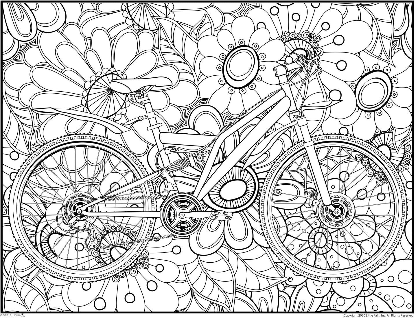Bicycle Personalized Giant Coloring Poster 46"x60"