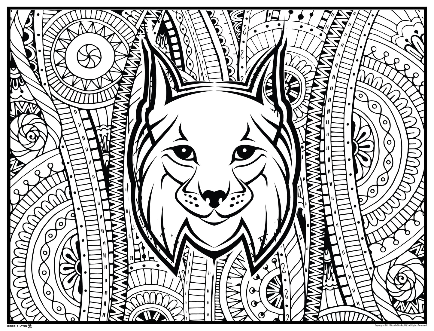 Bob Cat Lynx Personalized Giant Coloring Poster 46"x60"